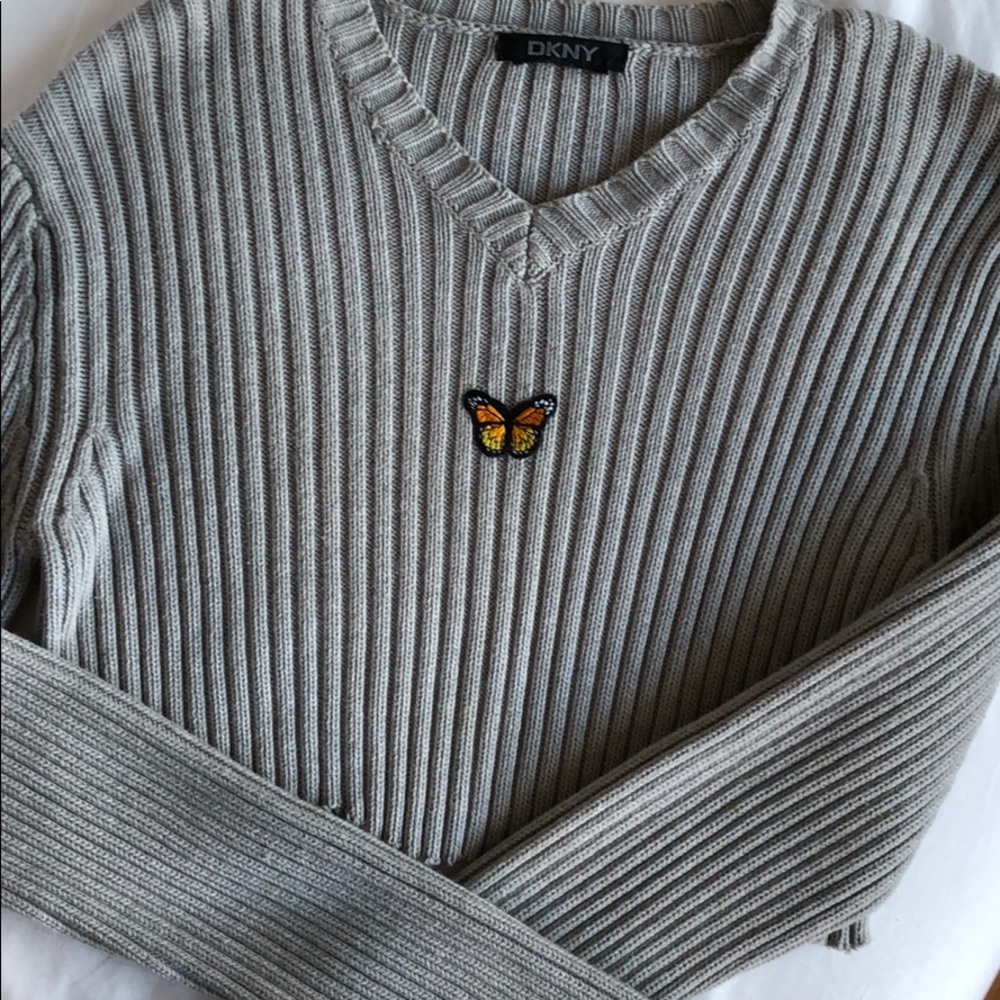Grey knit sweater